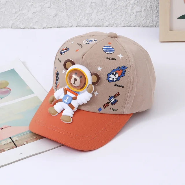 BowLift | Sunshine – Kids Baseball Cap with Bear and Planet Designs