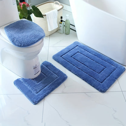 BowLift | SoftStep Luxe Bath Mat Set – Non-Slip, Quick-Drying and Washable