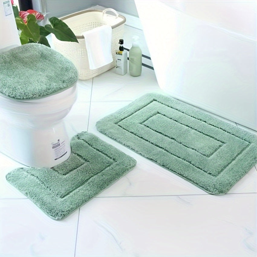 BowLift | SoftStep Luxe Bath Mat Set – Non-Slip, Quick-Drying and Washable