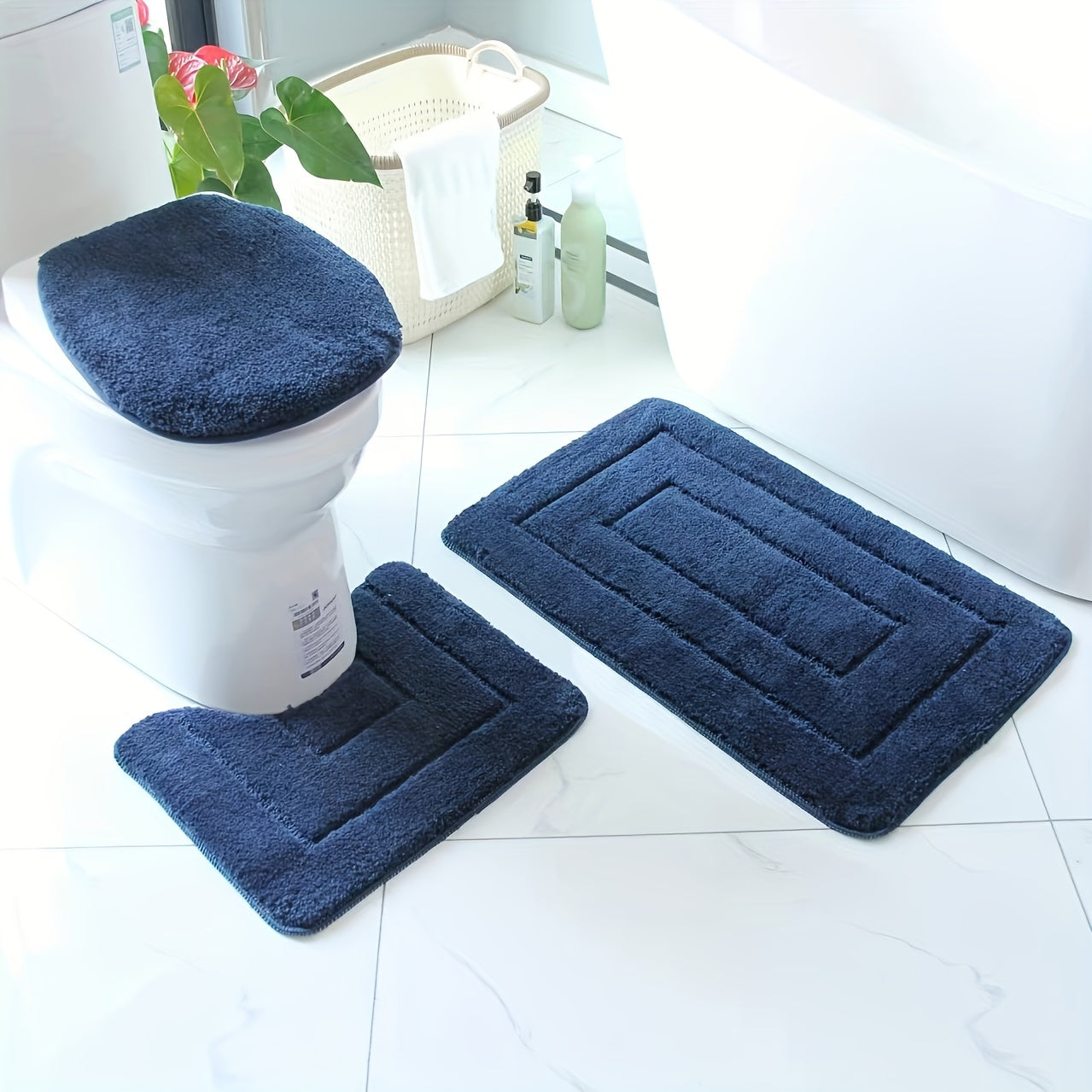 SoftStep Luxe Bath Mat Set – Non-slip, Quick-drying and Washable | Bowlift