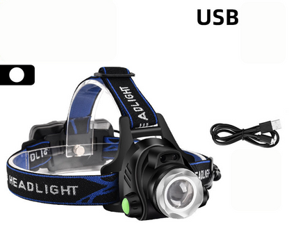 Skanto | LED Headlamp with Zoom and Rechargeable Battery