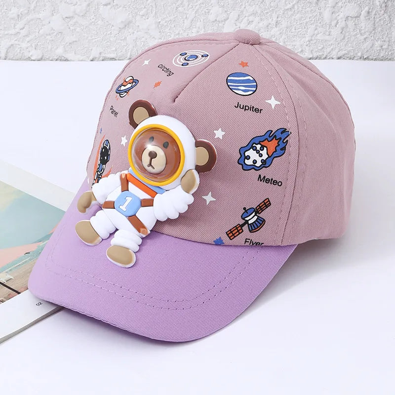 BowLift | Sunshine – Kids Baseball Cap with Bear and Planet Designs