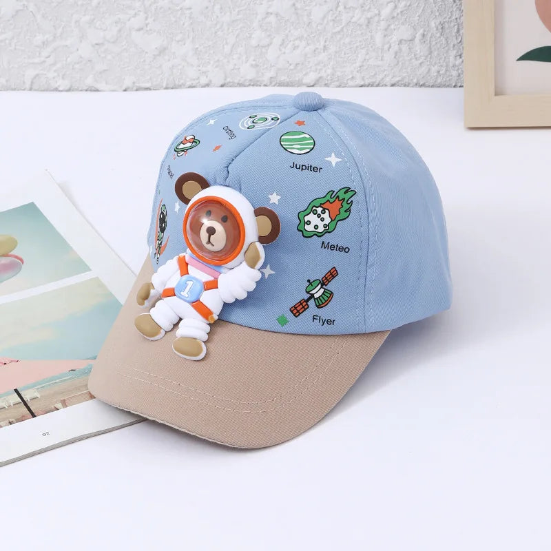 BowLift | Sunshine – Kids Baseball Cap with Bear and Planet Designs