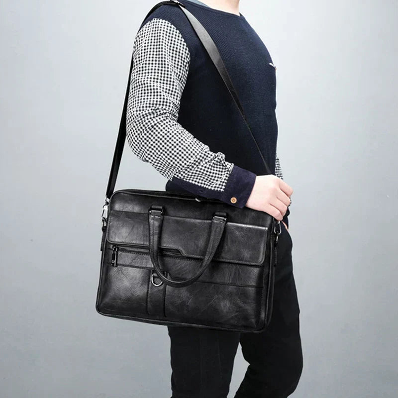 BowLift | Benedicto – Stylish Genuine Leather Shoulder Bag for Men | Classic Crossbody Satchel for Daily Use