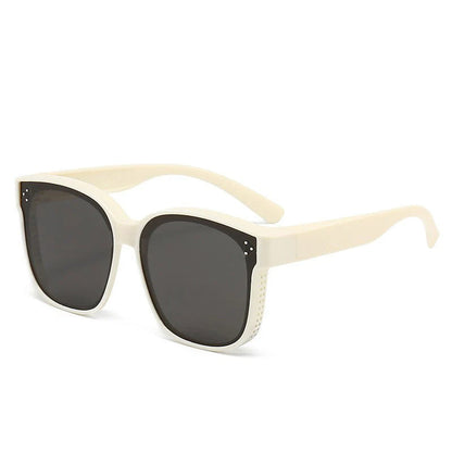 Sun protection that fits over sunglasses