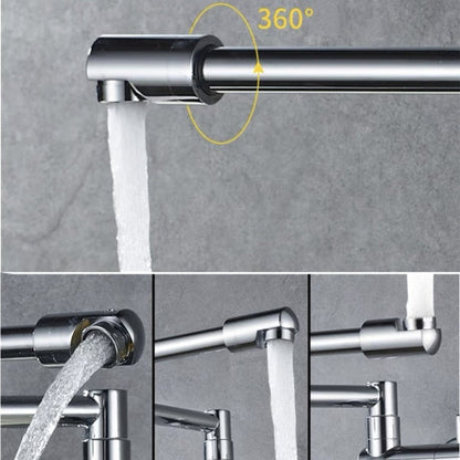 Skanto | Wall-Mounted Foldable Chrome Pot Filler Faucet