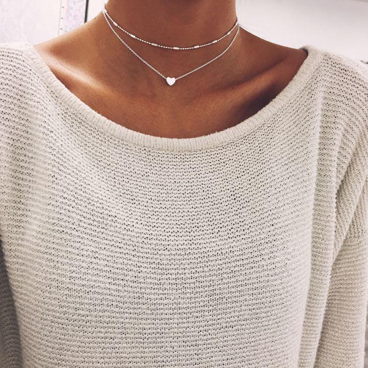 Simple Heart Choker | Skanto