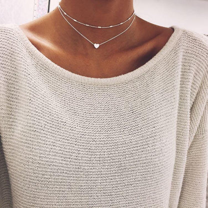 Simple Heart Choker | Skanto