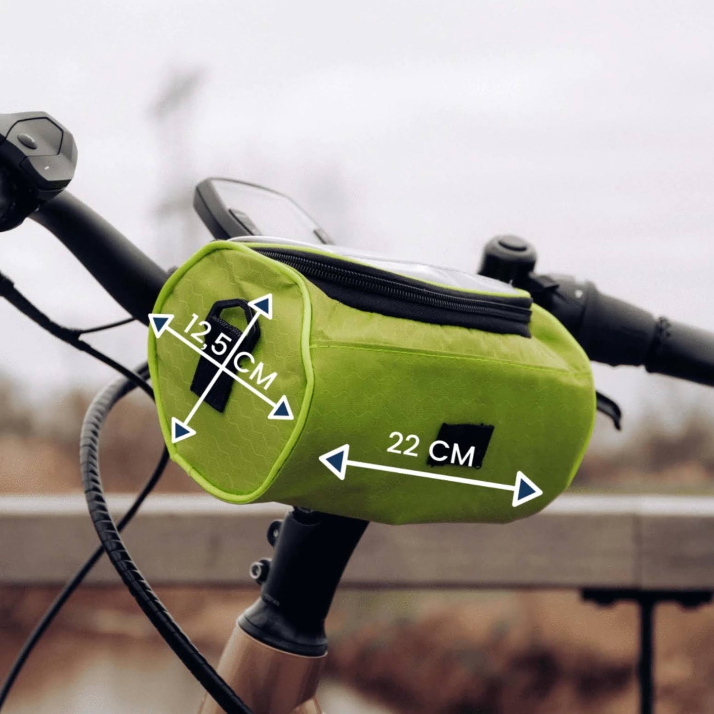 BowLift | Waterproof Bicycle Bag with Phone Window – Adjustable Handlebar Bag