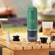 Skanto | Self-Measuring Portable Electric Espresso Machine with USB-C Charger – Compatible with Ground Coffee & Nespresso Capsules