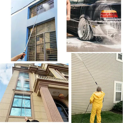 BowLift | Telescoping Pressure Washer Wand | 24 ft Reach | Brass & Stainless Steel | 4000 PSI Rated