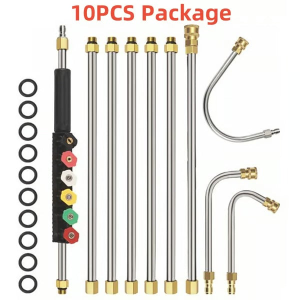 BowLift | Telescoping Pressure Washer Wand | 24 ft Reach | Brass & Stainless Steel | 4000 PSI Rated