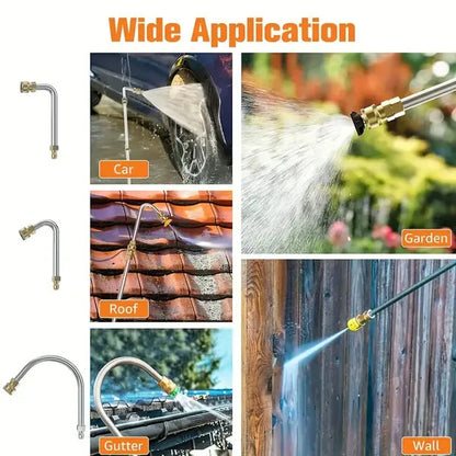 BowLift | Telescoping Pressure Washer Wand | 24 ft Reach | Brass & Stainless Steel | 4000 PSI Rated