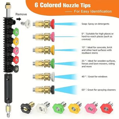 BowLift | Telescoping Pressure Washer Wand | 24 ft Reach | Brass & Stainless Steel | 4000 PSI Rated