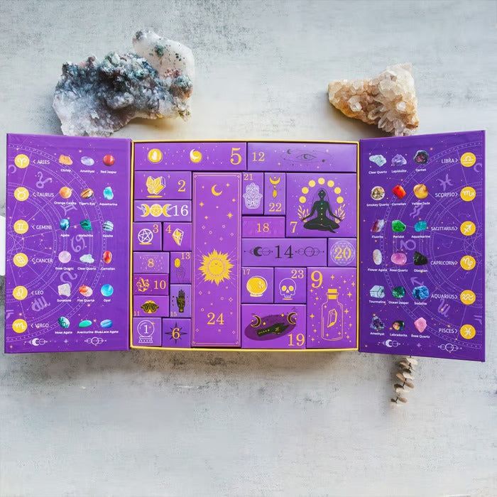 Skanto | Halloween Crystal Advent Calendar | 31-Day Countdown Box | Healing Stone Collection