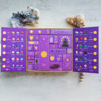 Skanto | Halloween Crystal Advent Calendar | 31-Day Countdown Box | Healing Stone Collection
