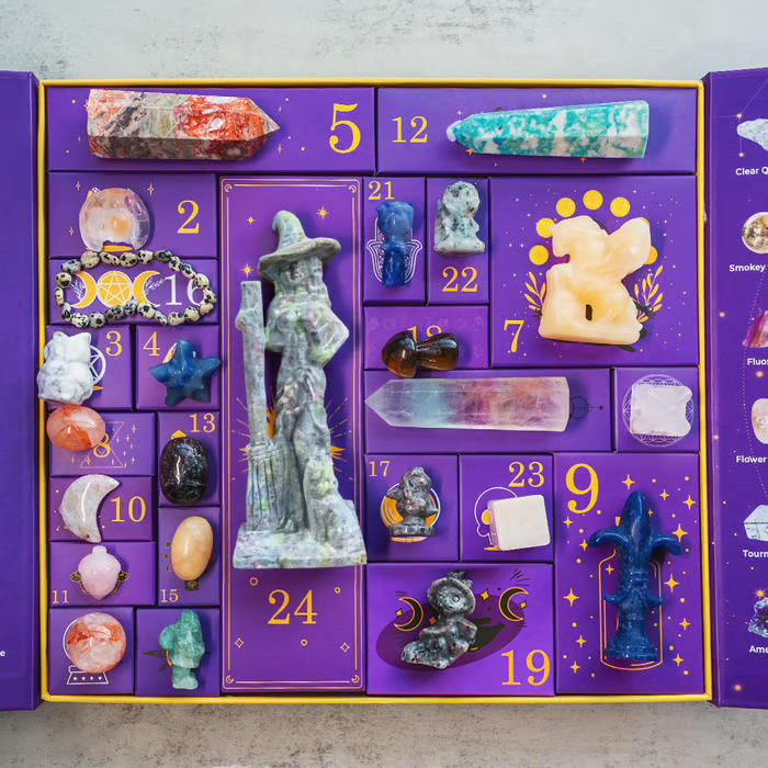 Skanto | Halloween Crystal Advent Calendar | 31-Day Countdown Box | Healing Stone Collection