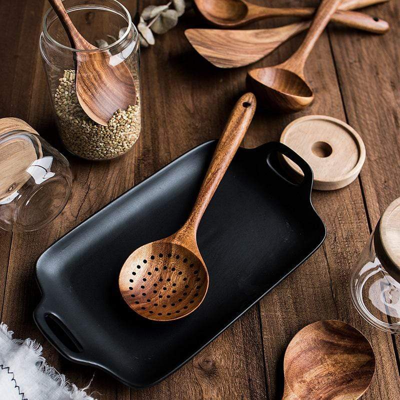 BowLift | Wooden Cooking Utensils Set Teak Eco-Friendly