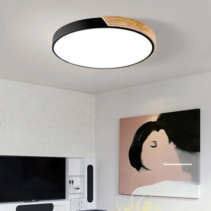 BowLift | Wood Frame LED Ceiling Light – Modern Style