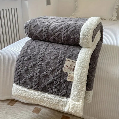 Skanto | Fleece Throw Blanket Sherpa Reversible Bedspread
