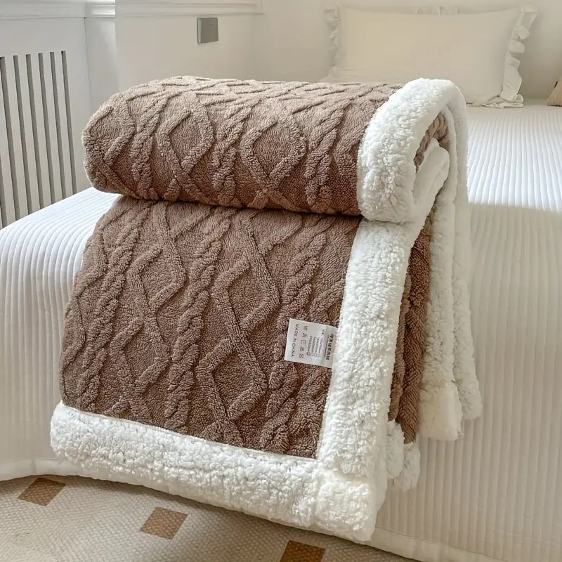 Skanto | Fleece Throw Blanket Sherpa Reversible Bedspread