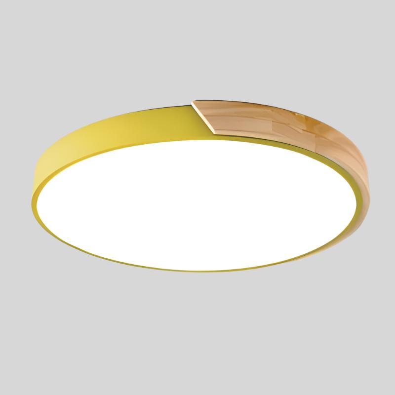 BowLift | Wood Frame LED Ceiling Light – Modern Style