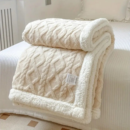 Skanto | Fleece Throw Blanket Sherpa Reversible Bedspread