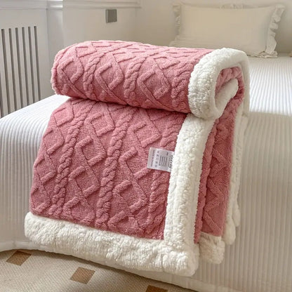 Skanto | Fleece Throw Blanket Sherpa Reversible Bedspread