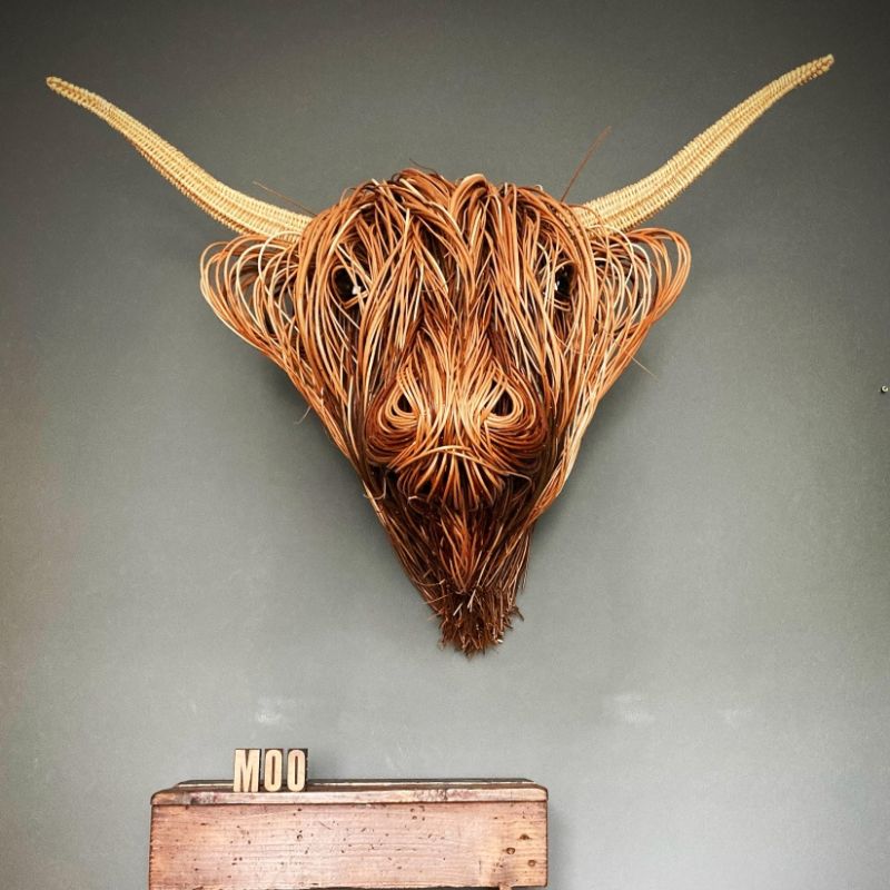 Frendorf | Nature'sCow - Handcrafted cow wall decoration for nature-inspired rooms