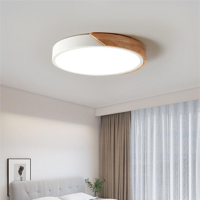 BowLift | Wood Frame LED Ceiling Light – Modern Style