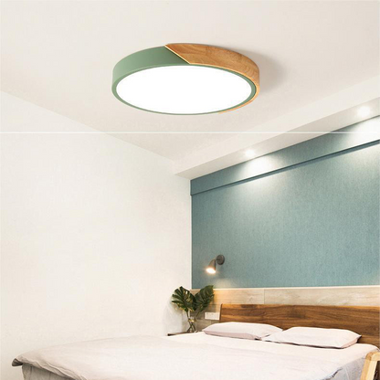 BowLift | Wood Frame LED Ceiling Light – Modern Style
