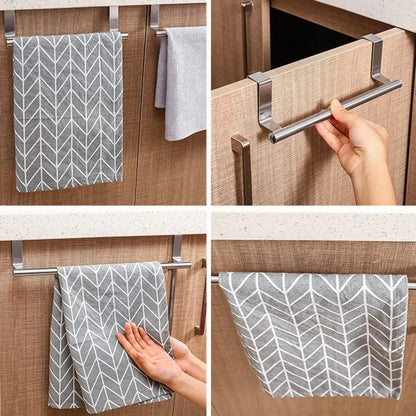 BowLift | Towel holder made of stainless steel for cabinet doors