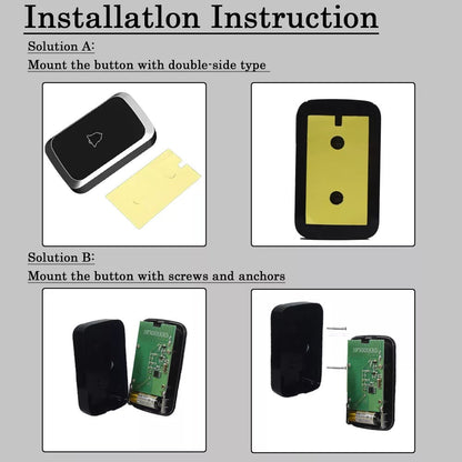 Skanto | Wireless Waterproof Doorbell with LED Flash – Easy Installation, Adjustable Volume & 36 Melodies