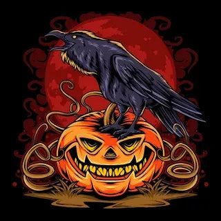 BowLift | Crow Pendant | Hand-Painted Gothic Decor
