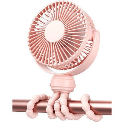 Portable Stroller Fan USB C Rechargeable, 5 Speeds Quiet Baby Clip Fan with LED Display 10 Hours Battery for Car Seat Bassinet Travel | Skanto