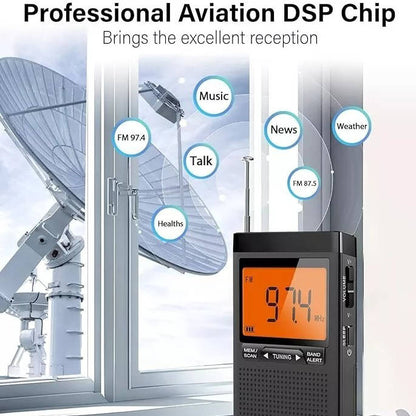 BowLift | Portable AM/FM Pocket Radio with Weather Alerts and Digital Tuning