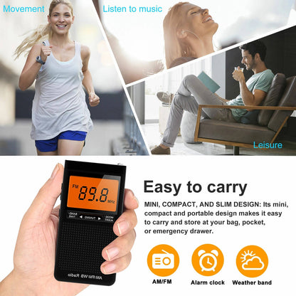 BowLift | Portable AM/FM Pocket Radio with Weather Alerts and Digital Tuning