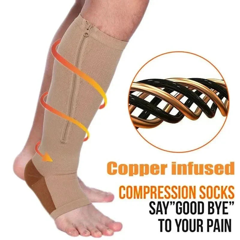 BowLift | Compression stockings with zipper for improved circulation