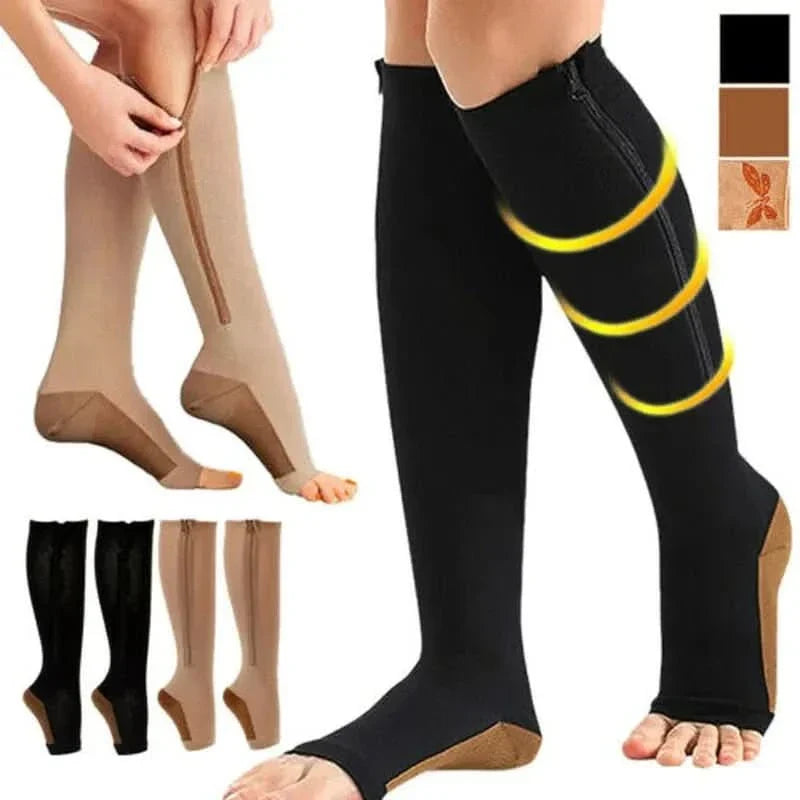 BowLift | Compression stockings with zipper for improved circulation