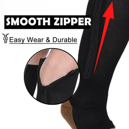 Skanto | Zipper Compression Socks for Support and Relief