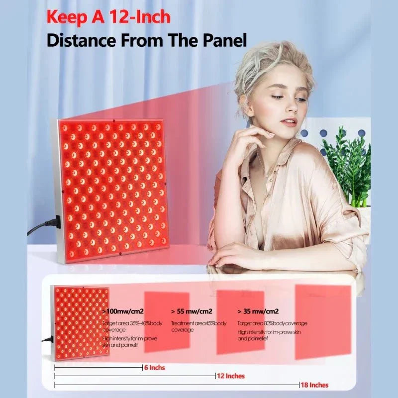Skanto | Infrared Light Therapy Panel – 225 LED Red & Near-Infrared – Skin Renewal, Pain Relief & Relaxation for Home Use