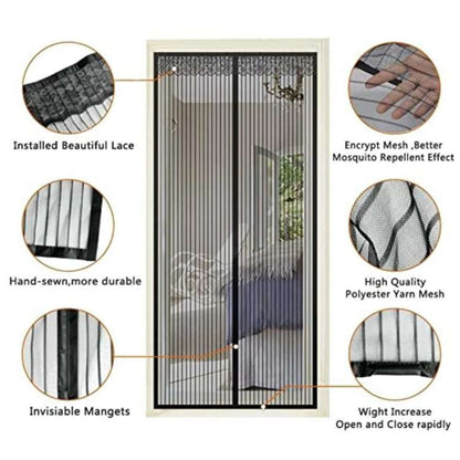Skanto | InsectGuard Magnetic Mesh Door | Hands-Free Access for Summer Airflow