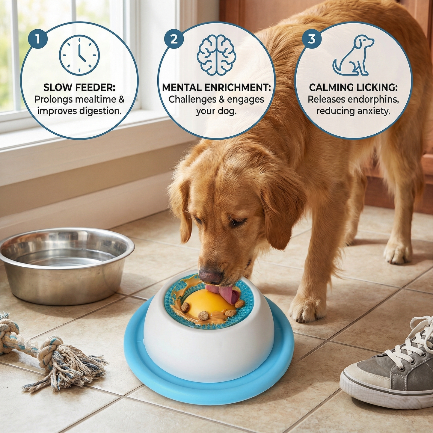 Interactive Lick Mat Slow Feeder Enrichement Toy for Dogs Kalsten