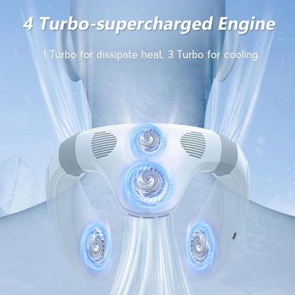 Dual-Cooling Neck Fan with 5200mAh Battery & Cooling Plate | Bowlift