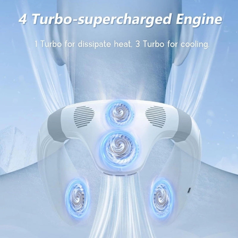 Dual-Cooling Neck Fan with 5200mAh Battery & Cooling Plate | Brehn