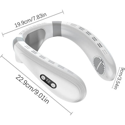 Dual-Cooling Neck Fan with 5200mAh Battery & Cooling Plate | Brehn