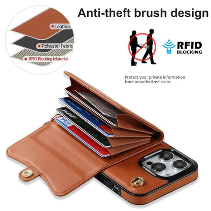 Leather shoulder bag with tote bag and lanyard for the iPhone