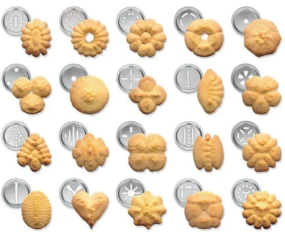 Skanto | Stainless Steel Cookie Press with Attachments for Creative Cookies and Pastries