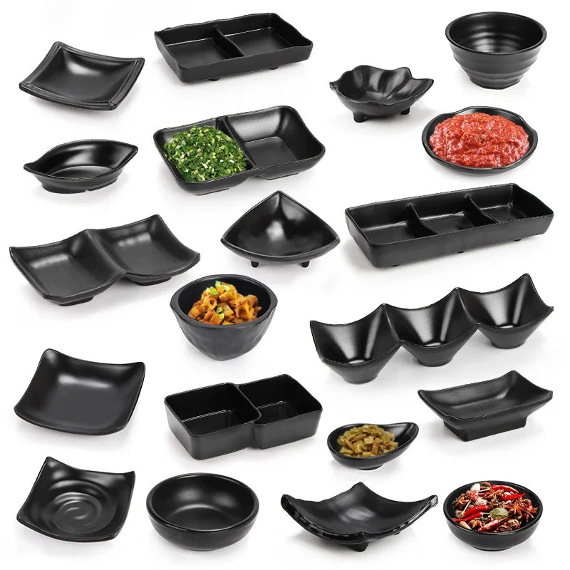 Japanese Melamine Dipping Saucer Plastic Dish Sauce Dispenser | Bowlift