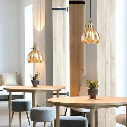 Skanto | Glass Flower Pendant Light – Japanese Style